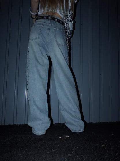 Petal Denim Pants A499