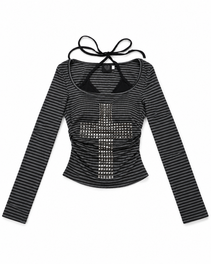 Studded Cross Top A732
