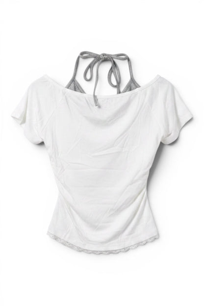 Drape Graphic Top  A562