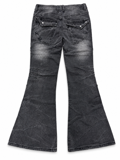 Distressed Wide Denim A721