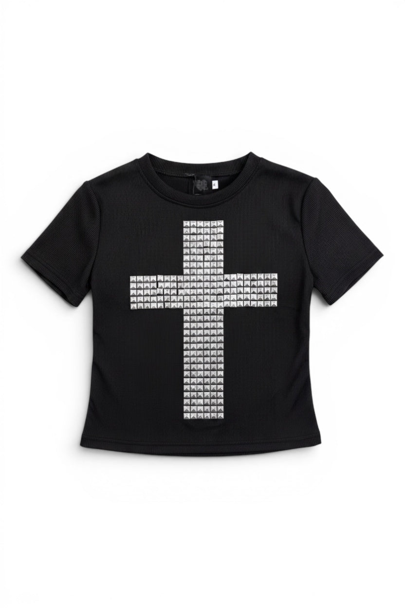 Stud Cross Top  A566