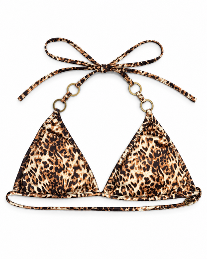 Leopard Trim Top A719　