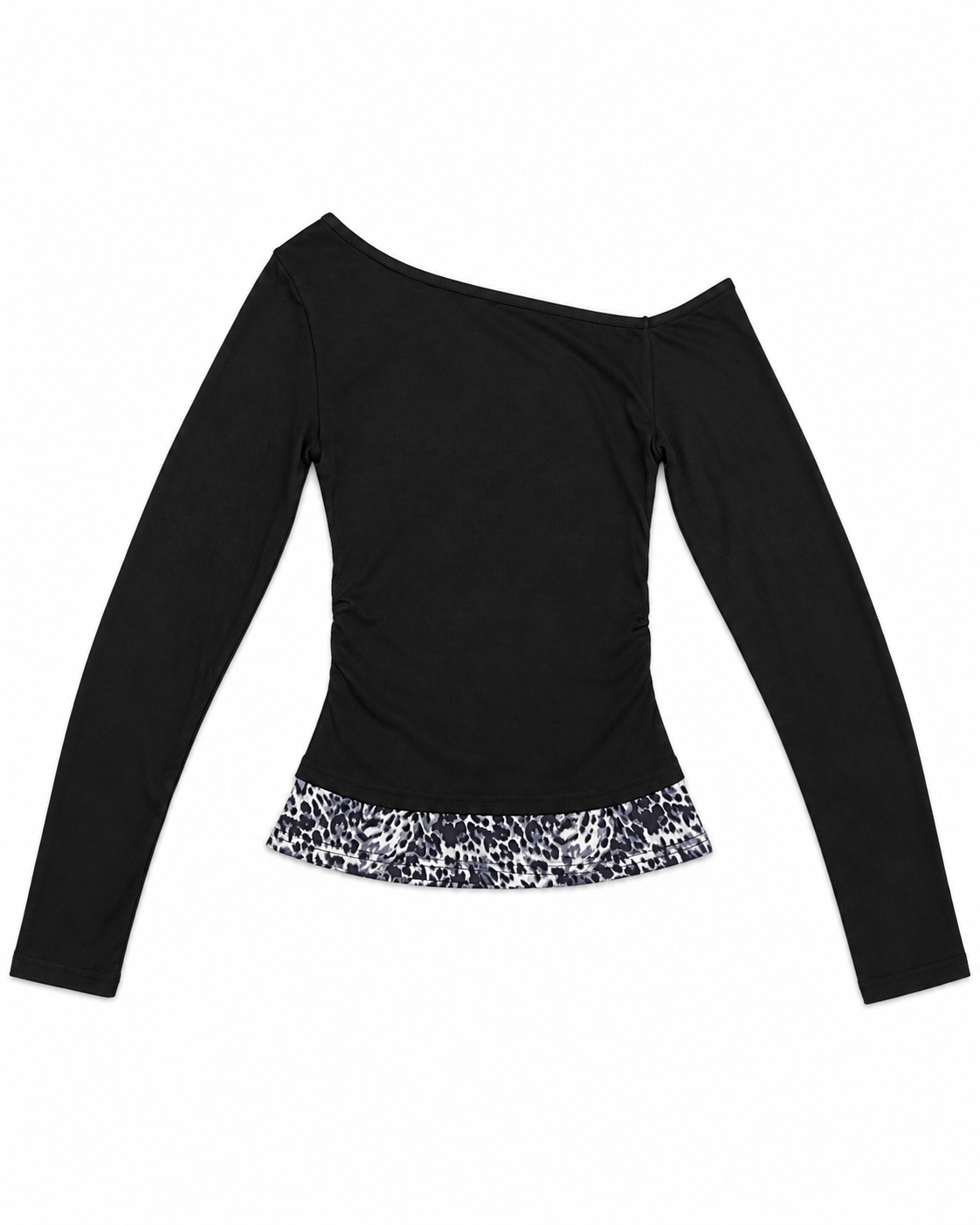 Leopard Trim Top A719　