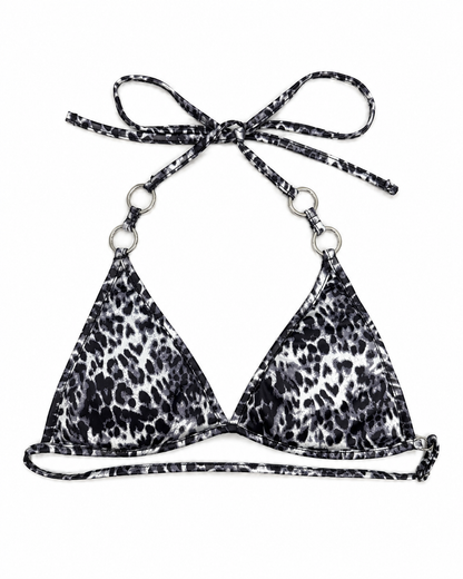 Leopard Trim Top A719　