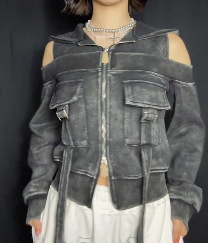 Washed Cargo Jacket A707　