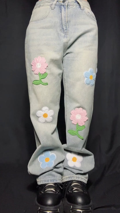 Flower patch denim A242