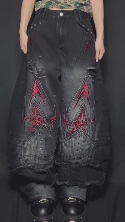 Tribal Wide Denim  A708
