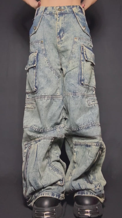 wash pocket denim A243