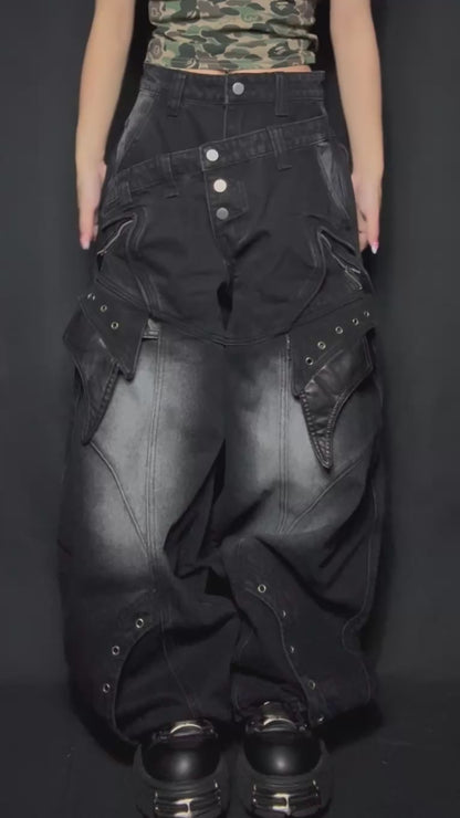 Buckle Cargo Denim A709