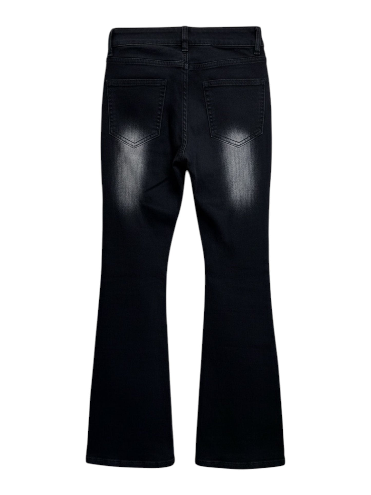 Belt Flare Denim Pants A592